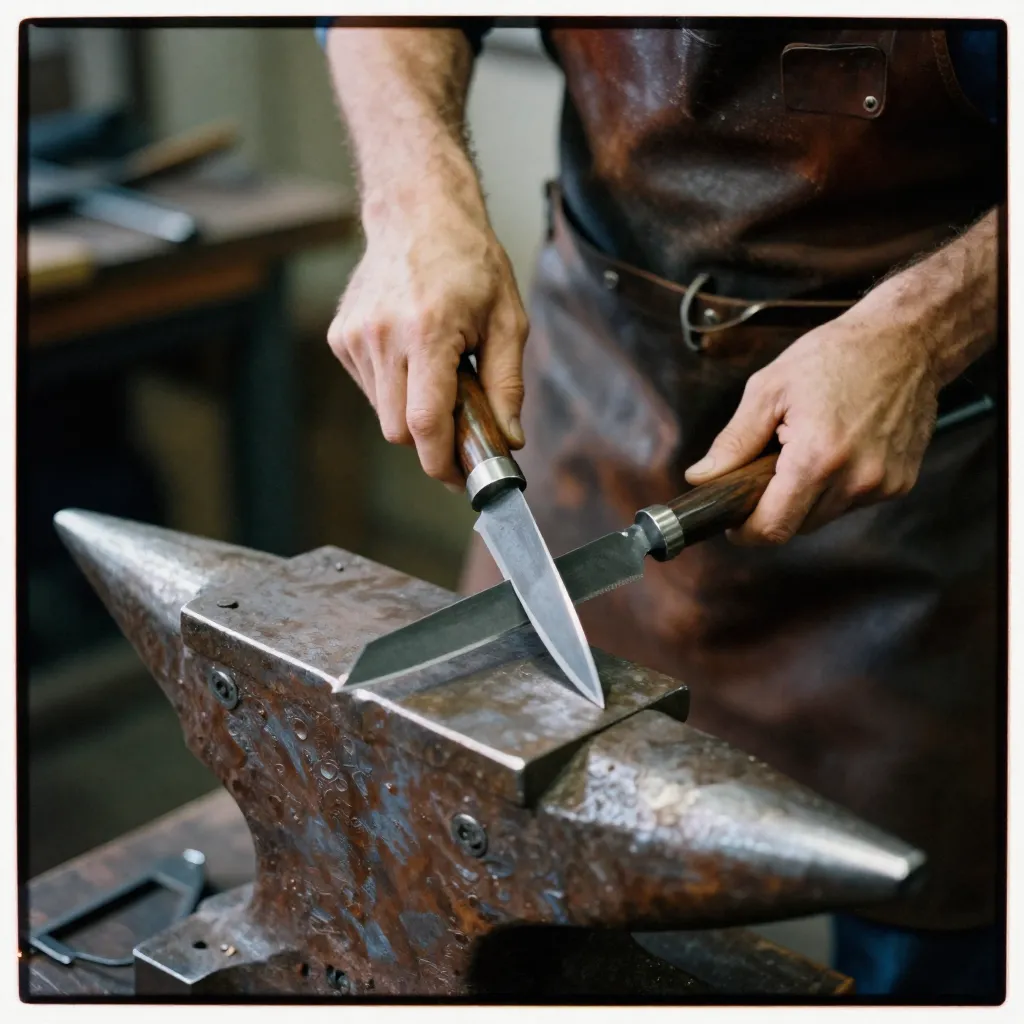 Handgjorda knivar på display