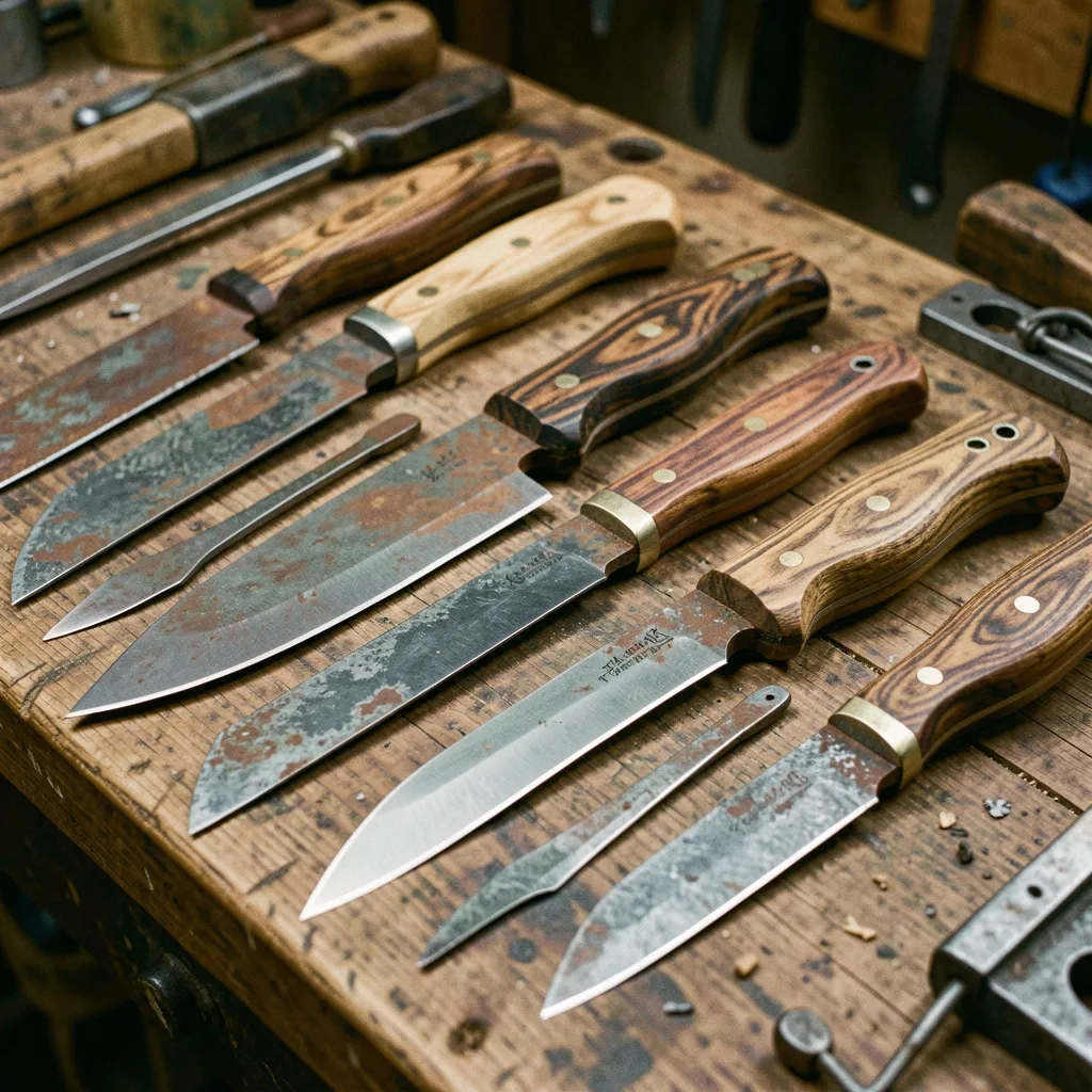 Damaskuskniv med unikt mönster